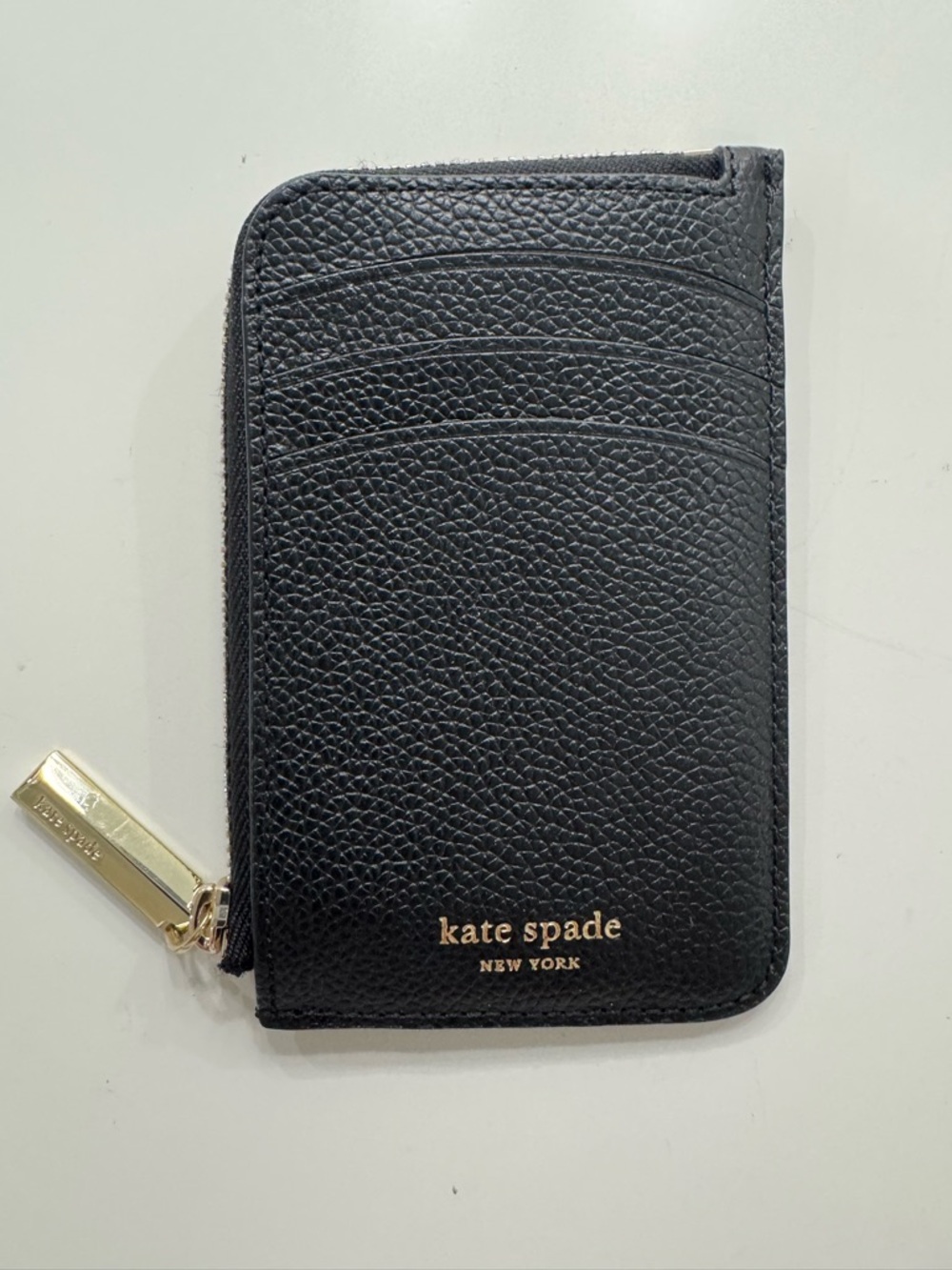 Kate Spade Black Zip Card Case